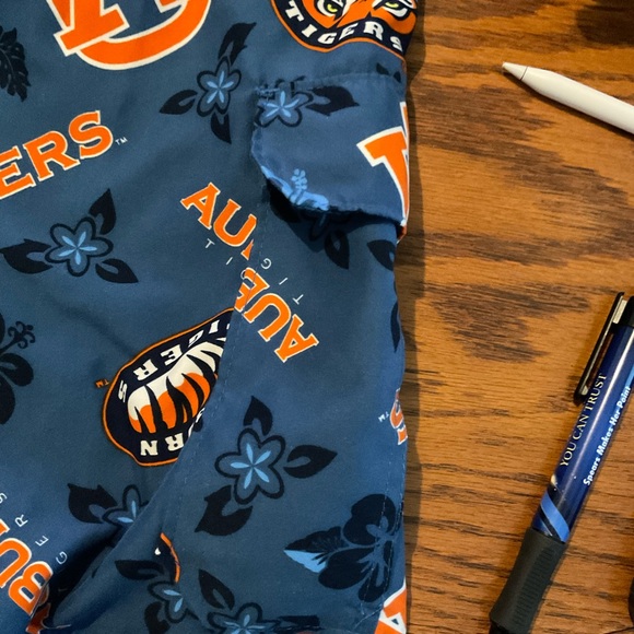 Auburn Tigers Swim Trunks Mens XL Blue Orange Velcro closure ProPlayer 2 - Picture 6 of 9